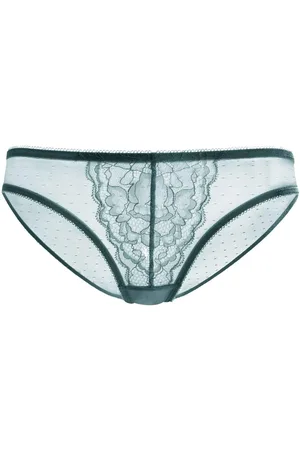 HSIA Enchante Lace-adorned Mesh Sheer Graceful Bikini Underwear - XL / / Bikini