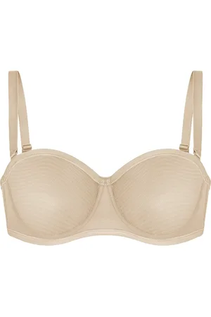 HSIA Bella Sheer Mesh Unlined Underwire Strapless Balconette Bra - / 36 / C