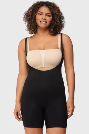 HSIA Songful Seamless Mid-Thigh Bodysuit Tummy Control Shapewear Sculpting Body Shaper - M /