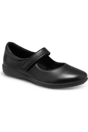 Hush Puppies Flat Shoes - Lexi Mary Jane Flats, Size 11.5 Wide Width, Black Leather