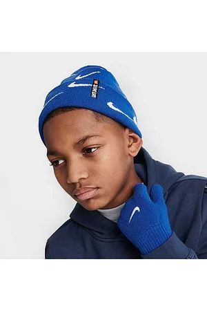 Nike Beanies - Infant Swoosh Repeat Allover Print Beanie and Gloves Set