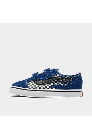 Vans Casual Shoes - Kids' Toddler Reflect Check Flame Old Skool Casual Shoes
