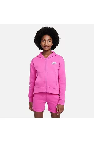 Nike Girls Zip-up Hoodies - Girls' Sportswear Club Fleece Full-Zip Hoodie