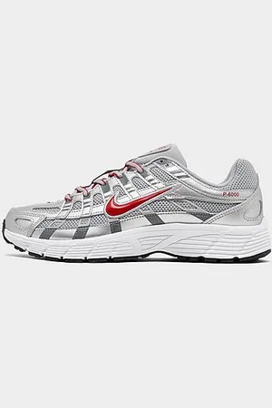 Nike Big Kids P-6000 Casual Shoes in Metallic Silver/Flat Silver/Cool Grey Size: 6.0