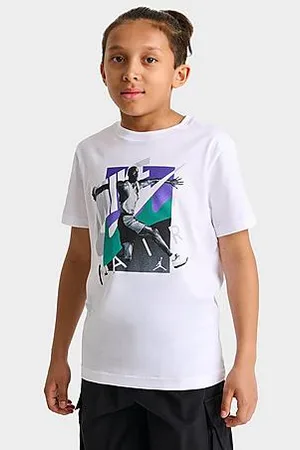 Jordan Kids Air 5 Grape Escape T-Shirt in Size: Large