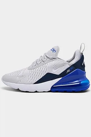 Nike Big Kids Air Max 270 Casual Shoes in Vast Grey/White/Hyper Royal