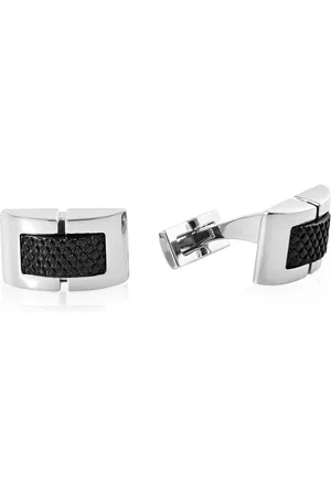 Picasso and Co Stainless Steel Cufflinks- Rhodium /