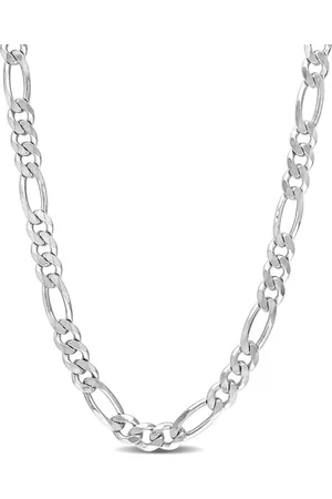 Amour 5.5 mm Figaro Chain Necklace in Sterling Silver