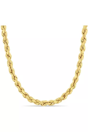Amour Men Necklaces - Fashion 18 Inch Rope Chain Necklace in 10k Yellow Gold JMS005086