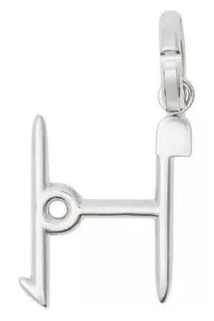 Burberry Silver Kilt Pin H Alphabet Charm