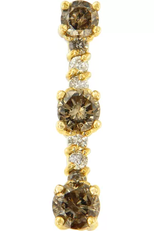 Haus of Brilliance 14k Yellow Gold 1ct TDW White and Champagne Round Cut Diamond Drop Pendant Necklace (I-J, I1-I2)