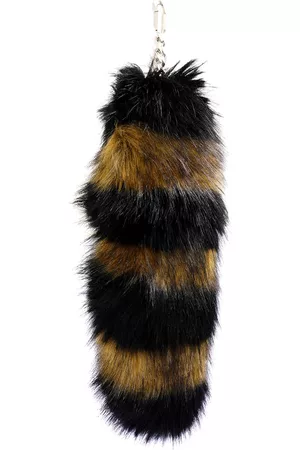 Burberry Ladies Striped Faux Fur Tail Charm