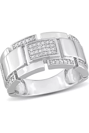 Amour Men Rings - 1/4 CT Diamond TW Fashion Ring Silver