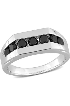 Amour Men Rings - 1 CT Diamond TW Fashion Ring Silver