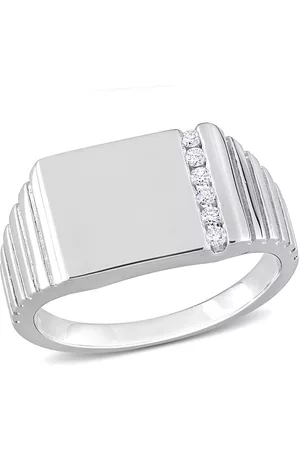 Amour 1/10 CT Diamond TW Fashion Ring Silver