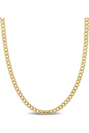 Amour Necklaces - 4.1mm Curb Chain Necklace in 14k Yellow Gold