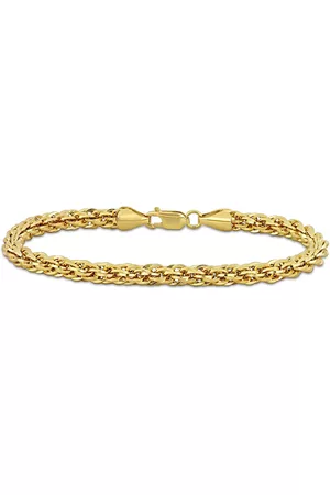 Amour Chain Bracelets - 5mm Infinity Rope Chain Bracelet in 14k Yellow Gold