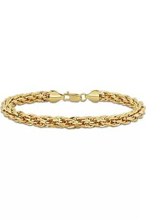 Amour Men Chain Bracelets - Men's 6mm Infinity Rope Chain Bracelet in 14k Yellow Gold
