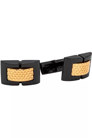 Picasso and Co Men Cufflinks - Stainless Steel Cufflinks - Black/Gold