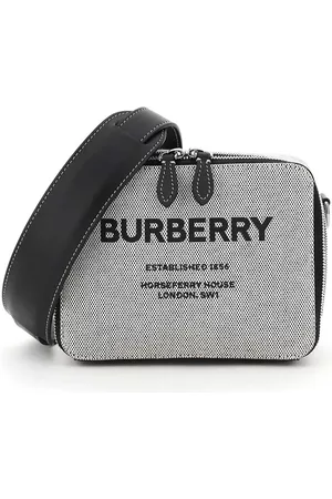 Burberry Mens Horseferry Print Canvas And Leather Crossbody Bag
