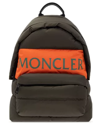 Moncler Olive Down Backpack With Logo