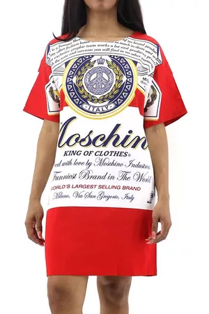 Moschino Ladies / Multi Budweiser T-shirt Dress, Brand Size 38 (US Size 4)