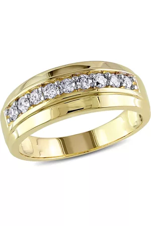 Amour Men Jewelry - Men's 1/2 CT TW Diamond Wedding Band in 10k Yellow Gold