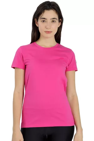 Moncler Women Short Sleeved T-Shirts - Ladies Pastel Logo Patch Short-sleeve T-shirt, Size Small