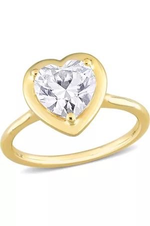 Amour 2 CT TGW Created Moissanite-White Fashion Ring 10k Yellow Gold