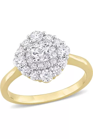 Amour 1 CT DEW Created Moissanite-White Fashion Ring 10k Yellow Gold