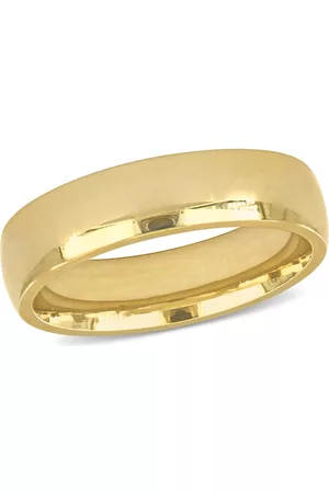 Amour Men's 5.5mm Polished Finish Comfort Fit Wedding Band in 14k Yellow Gold