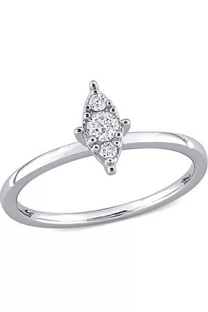 Amour 1/6 CT TW Diamond Promise Ring in 10k White Gold