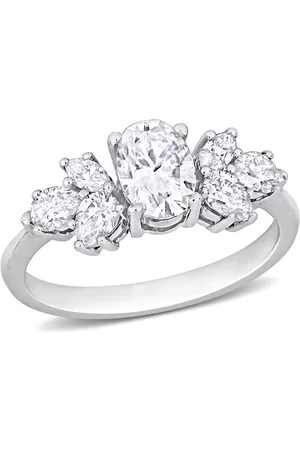 Amour 2 CT TGW Created Moissanite-White Fashion Ring 10k White Gold