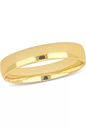 Amour Men's 4mm Polished Finish Wedding Band in 14k Yellow Gold
