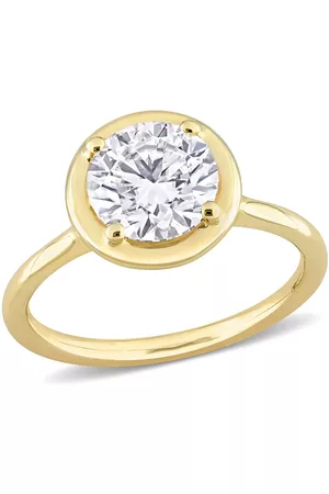 Amour 1 4/5 CT TGW Created Moissanite-White Fashion Ring 10k Yellow Gold