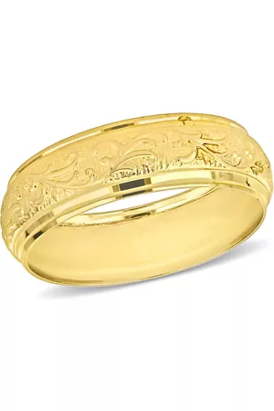 Amour Men's 6mm Antique Filigree Wedding Band in 14k Yellow Gold