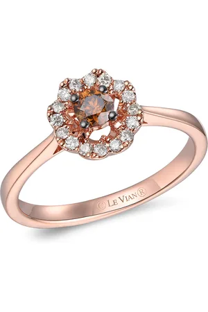 Le Vian Chocolate Diamond Ring set in 14K Strawberry Gold