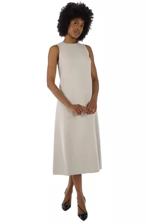 Max Mara Women Graduation Dresses - Ladies Eloise Wool And Angora Dress In Ivory, Brand Size 38 (US Size 4)
