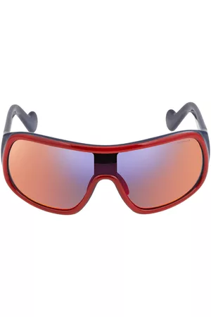 Moncler Sunglasses - Red Multicolor Shield Unisex Sunglasses ML0048 68C 00