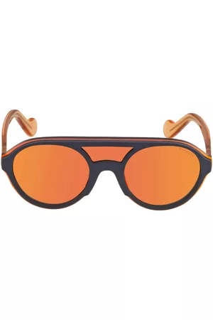 Moncler Orange Round Unisex Sunglasses ML0052 20C 00