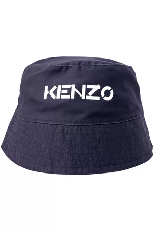 Kenzo Hats - Kids Navy Logo Reversible Bucket Hat