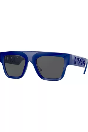 Verace Men Sunglasses - Dark Grey Browline Mens Sunglasses VE4430U 529487 53