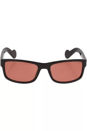 Moncler Men Sunglasses - Red Rectangular Mens Sunglasses ML0114 01E 58