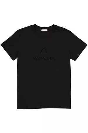 Moncler Women Short Sleeved T-Shirts - Ladies Logo Print Short Sleeve Cotton T-shirt, Size Medium