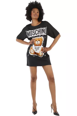 Moschino Women Casual Dresses - Ladies Safety Pin Bear Oversized Dress, Brand Size 38 (US Size 4)