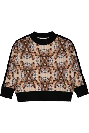 Burberry Sweaters - Kids Kaleido Thomas Bear Print Wool Sweater, Size 6Y