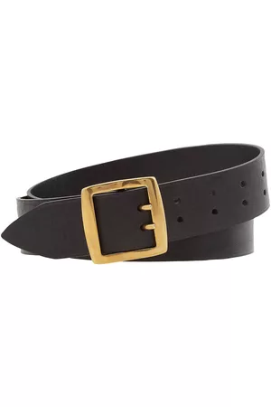 MAISON BOINET Men Belts - Calf Leather Double Prong Belt, Brand Size 75 CM