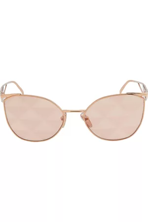 Prada Women Sunglasses - Pink Tampo Triangles Silver Irregular Ladies Sunglasses PR 50ZS SVF05T 59