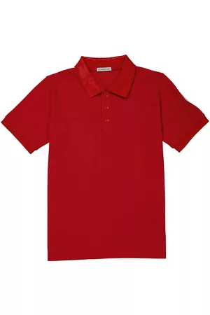 Moncler Polo T-Shirts - Infant Logo-Collar Polo Shirt, Size 12Y