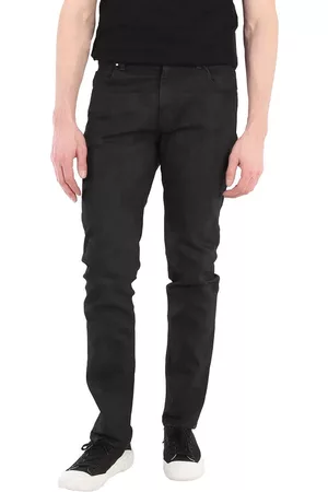 Roberto Cavalli Men Slim Jeans - Mens Coated Denim Five Pocket Slim Fit Jeans, Waist Size 32